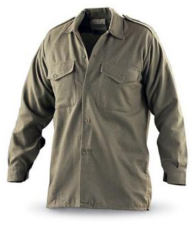 British Military Issue Long Sleeved Wool Shirt